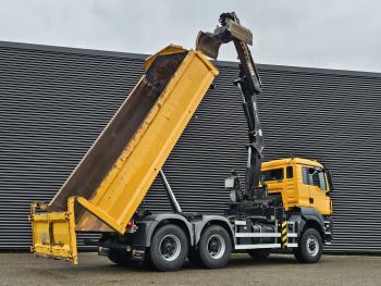 TGS 26.360 6X6 BB / HMF CRANE / 2 SIDE TIPPER